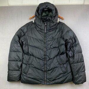 G-Star Mens Whistler Down Puffer Jacket Medium Black Full Zip Hooded Goose